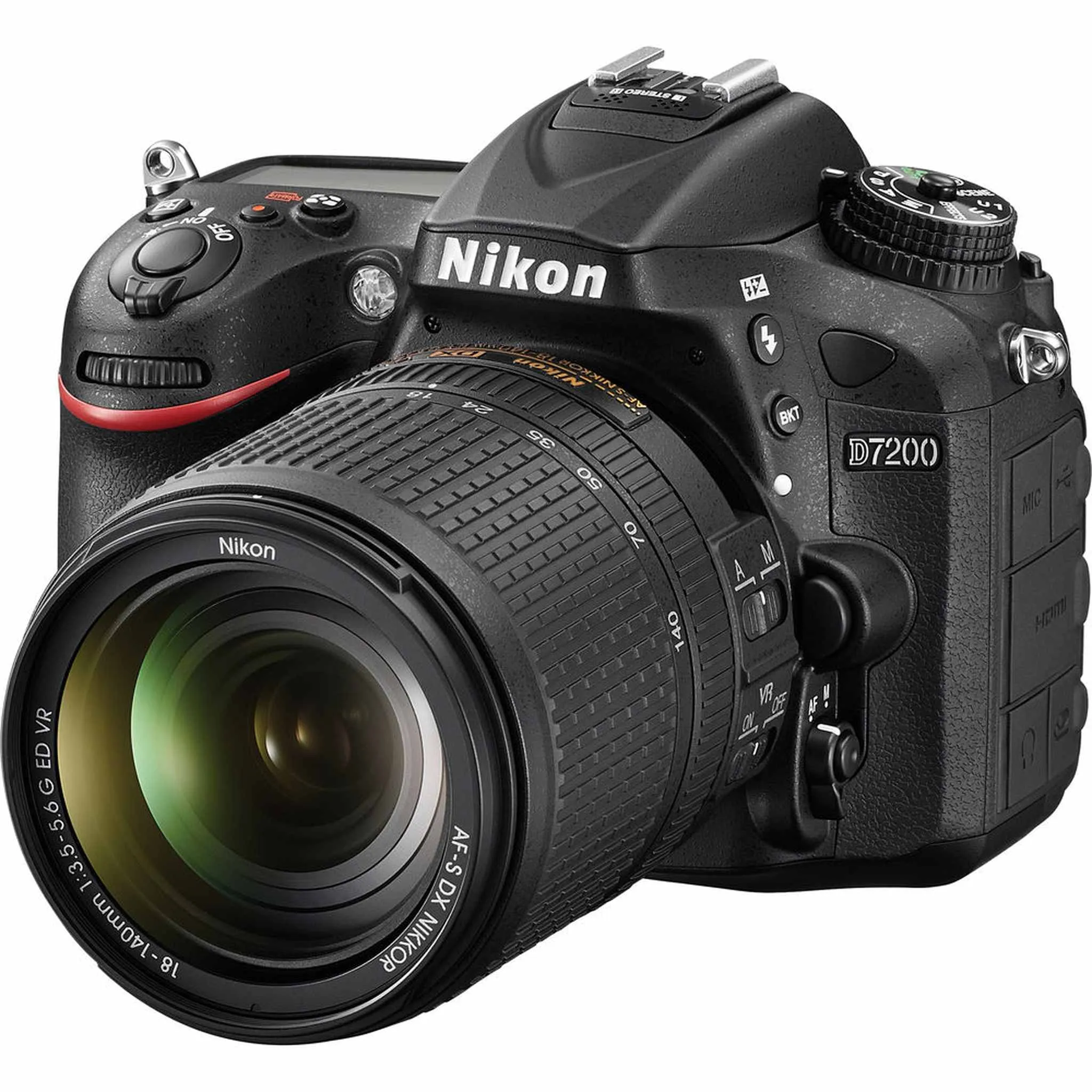 Nikon D7200 Digital Camera with 18-140mm VR Lens (1555)   64GB Card   Bag (Intl)