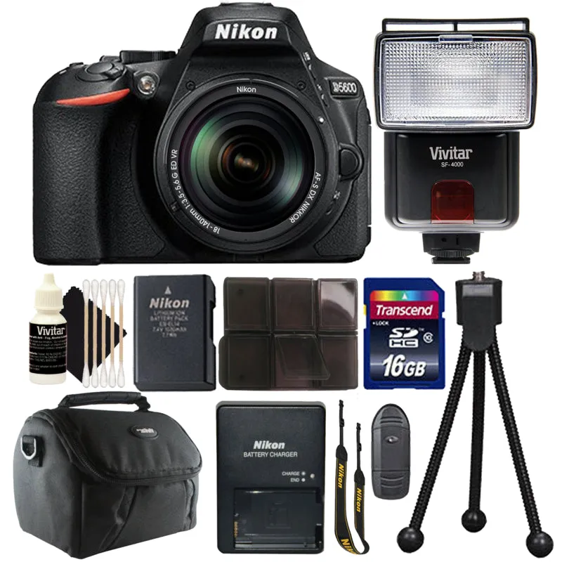 NikonNikon D5600 24.2MP DSLR Camera with 18-140mm VR Lens , Slave Flash and Accessory Kit

D5300 24.2MP DSLR Camera with 18-140mm VR Lens , Slave Flash and Accessory Kit
