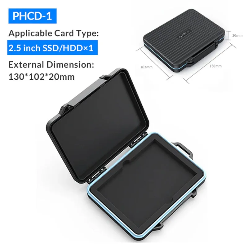 ORICO External Hard Drive Memory Card Organizer Storage Bag for 2.5 HDD, SSD,  CF, SD & TF Card, Memory Storage Device | PHCD