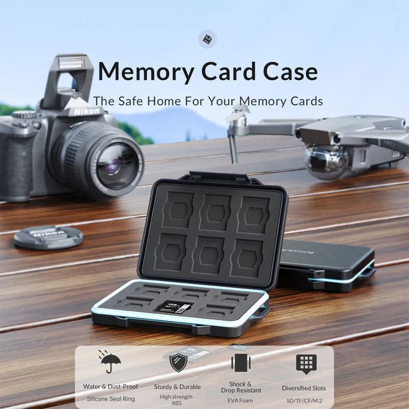 ORICO External Hard Drive Memory Card Organizer Storage Bag for 2.5 HDD, SSD,  CF, SD & TF Card, Memory Storage Device | PHCD