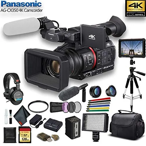 Panasonic 4K Camcorder W/ Padded Case - Advanced W/  Mic Bundle