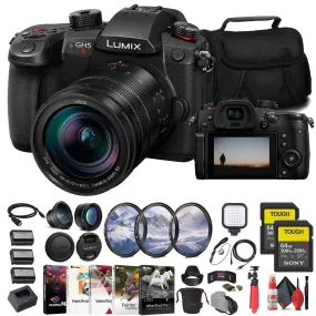 Panasonic Lumix GH5 II Mirrorless Camera W/ 12-60mm Lens   2 x 64GB Card   More