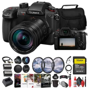 Panasonic Lumix GH5 II Mirrorless Camera W/ 12-60mm Lens   64GB Card Starter Bundle