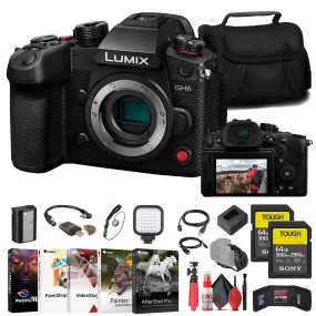 Panasonic Lumix GH6 Mirrorless Camera   2 x Sony 64GB TOUGH SD Card   More