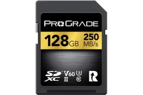 ProGrade Digital 128GB SDXC UHS-II 250MB/s Gold Memory Card - V60