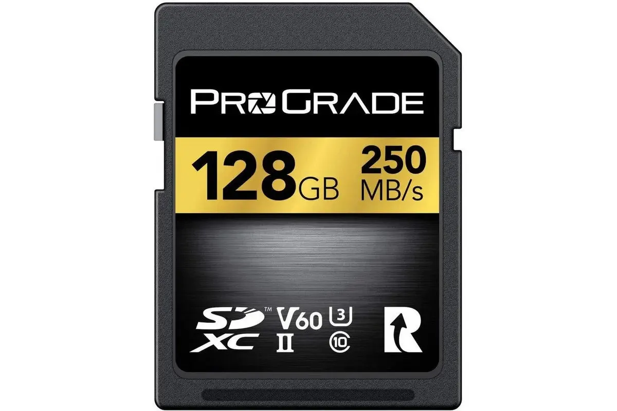 ProGrade Digital 128GB SDXC UHS-II 250MB/s Gold Memory Card - V60