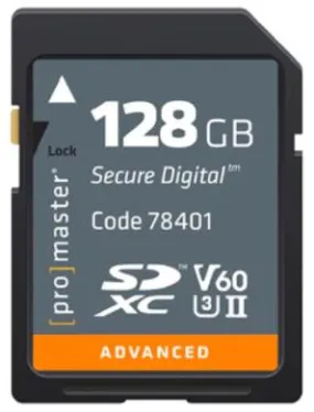 Promaster  ADVANCED SDXC 128GB UHS-II V60 Memory Card