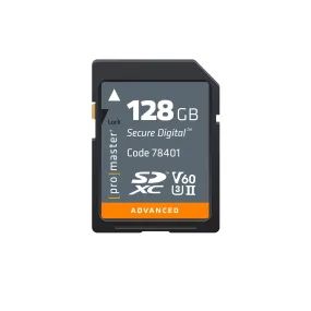 Promaster SDXC 128GB Advanced UHS-II V60 Memory Card