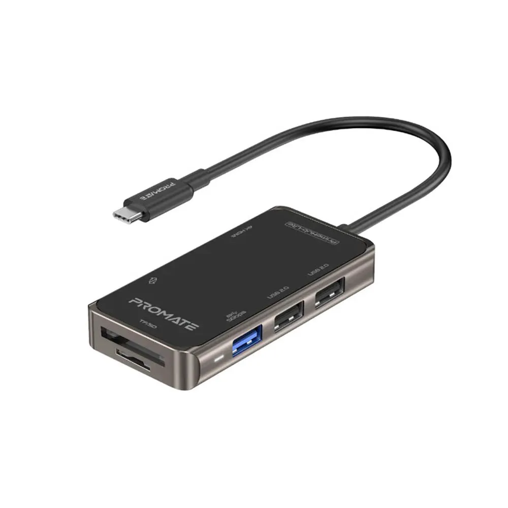 Promate PrimeHub-Lite Ultra-Fast Compact Multi-Port USB-C Hub