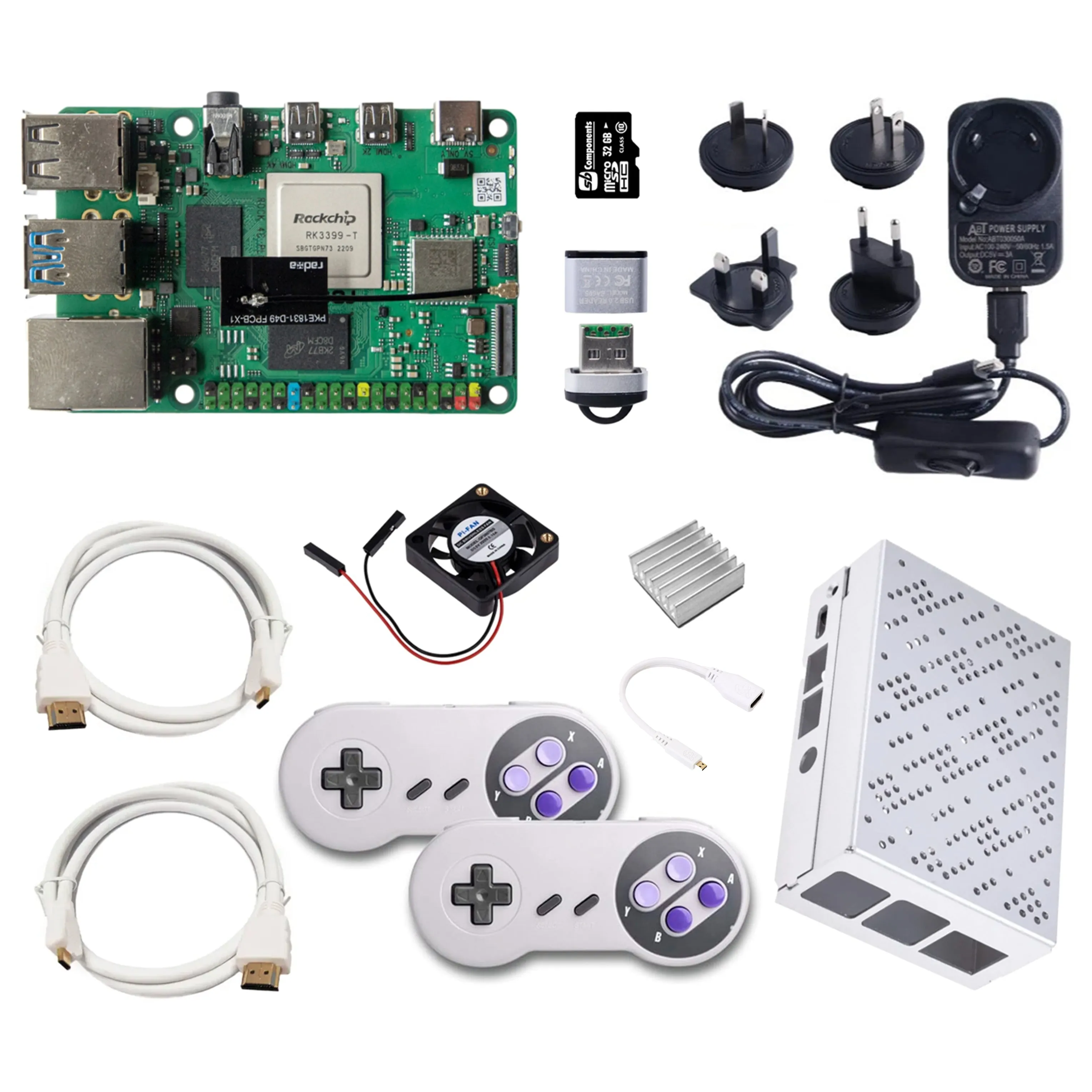 ROCK 4 Model C  4GB Single Board Computer Starter Kit