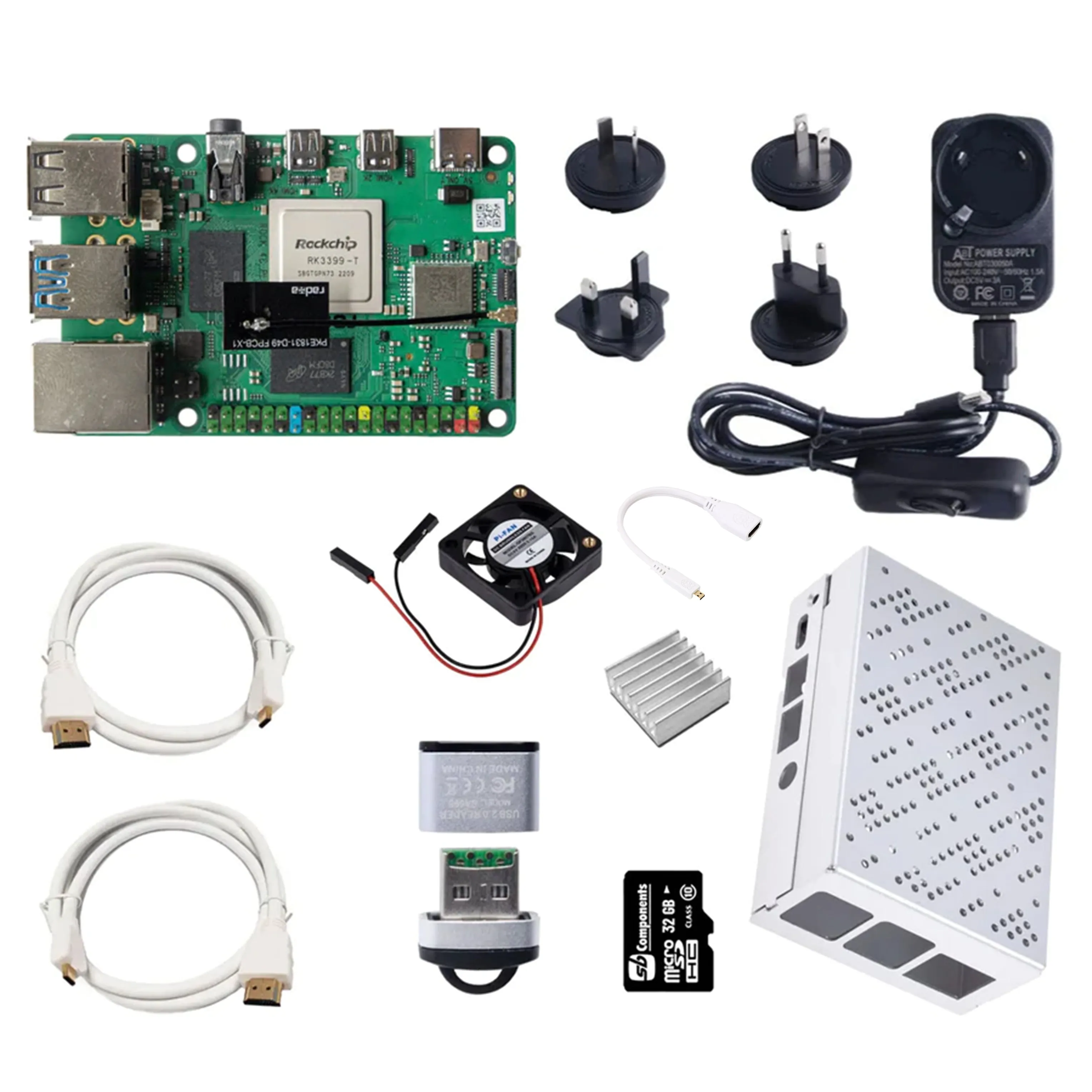 ROCK 4 Model C  4GB Single Board Computer Starter Kit