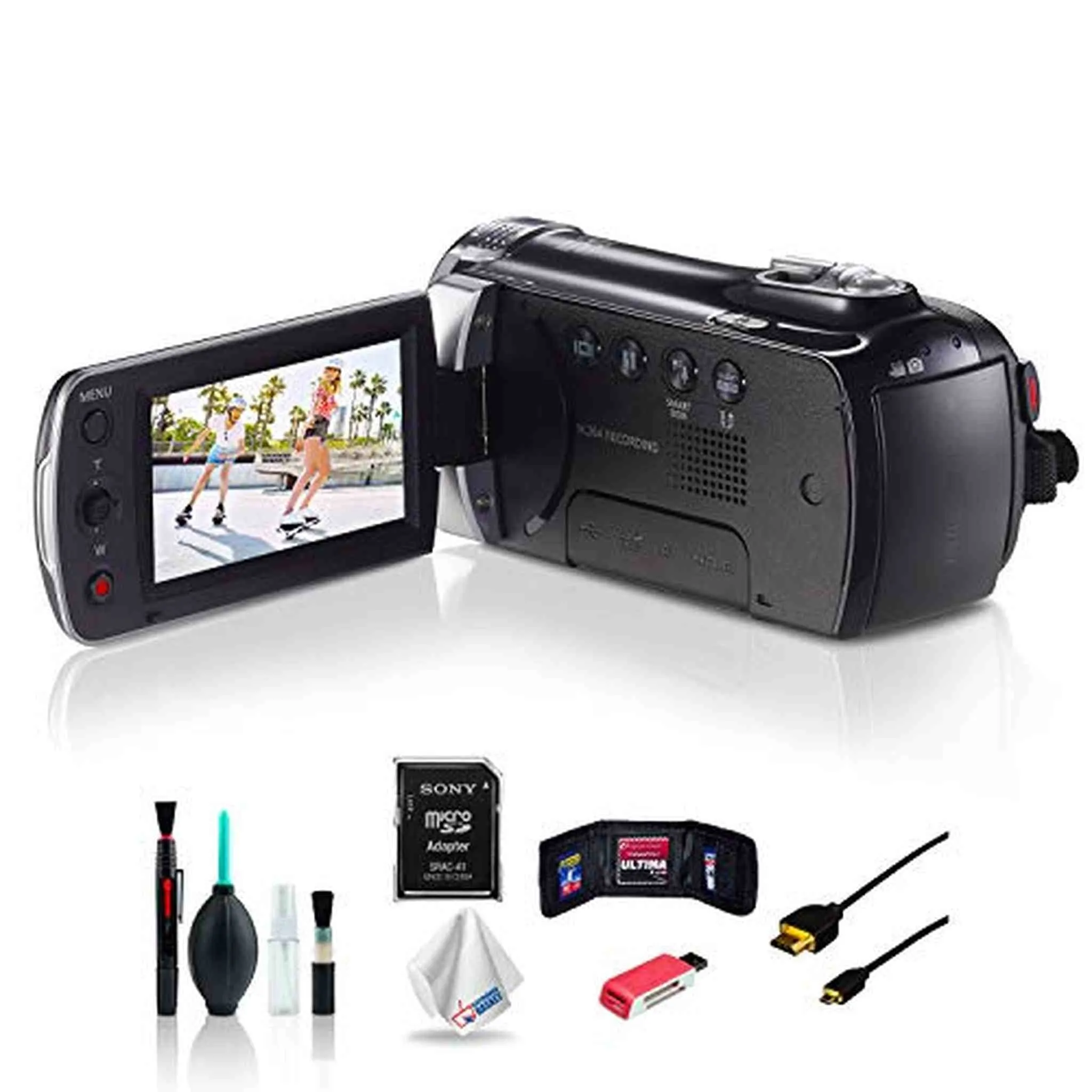 Samsung HMX-F90 Black Camcorder with Accessories Bundle