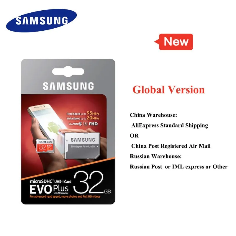 SAMSUNG Memory Card Micro SD 256GB 32GB 64GB 128GB 512G SDHC SDXC Grade EVO  Class 10 C10 UHS TF SD Cards Trans Flash Microsd
