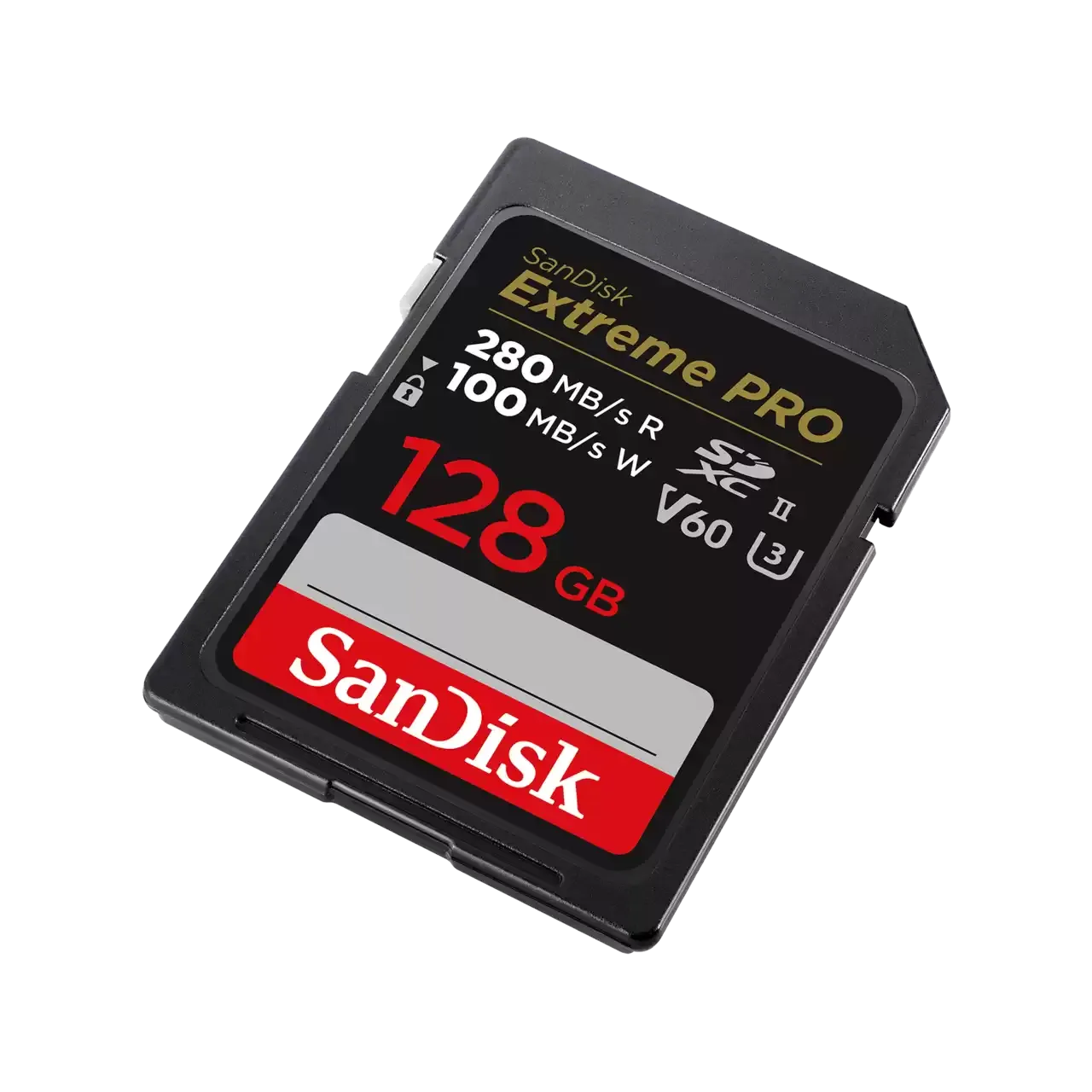 SanDisk 128GB Extreme Pro SDXC (V60, 6K/UHD, UHS-II/U3, 280R/100W MB/s) SDSDXEP-128G-GN4IN 772-4597