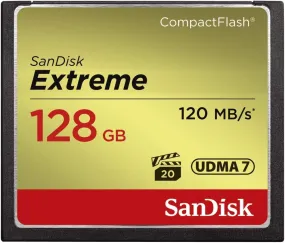 SanDisk 128GB EXTREME S CompactFlash (120R/85W MB/s) SDCFXSB-128G-G46 772-3473