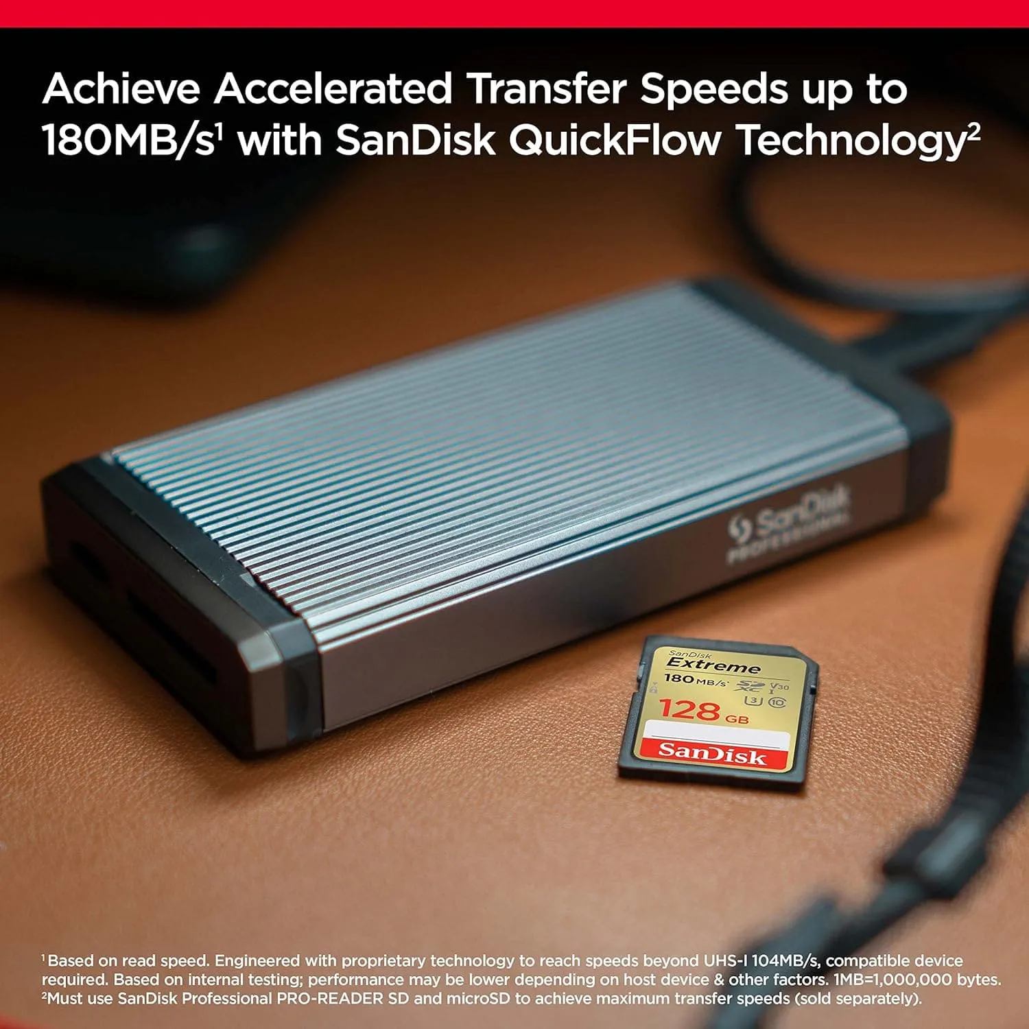 SanDisk 128GB Extreme SDXC card   RescuePro Deluxe up to 180 MB/s UHS-I Class 10 U3 V30