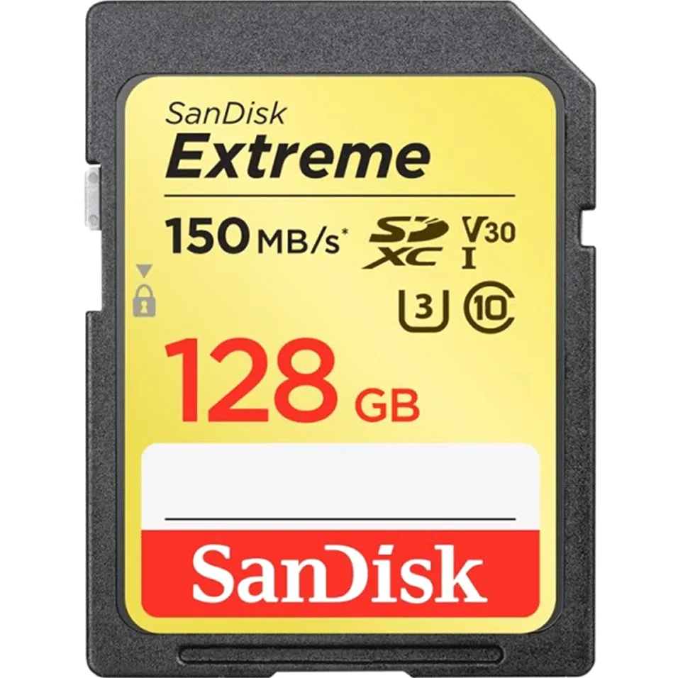 SanDisk 128GB SD Card SDXC V30 Class 10 150MB/s