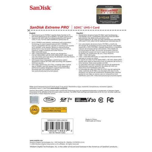 SanDisk 128GB Ultra UHS-I SDXC Memory Card