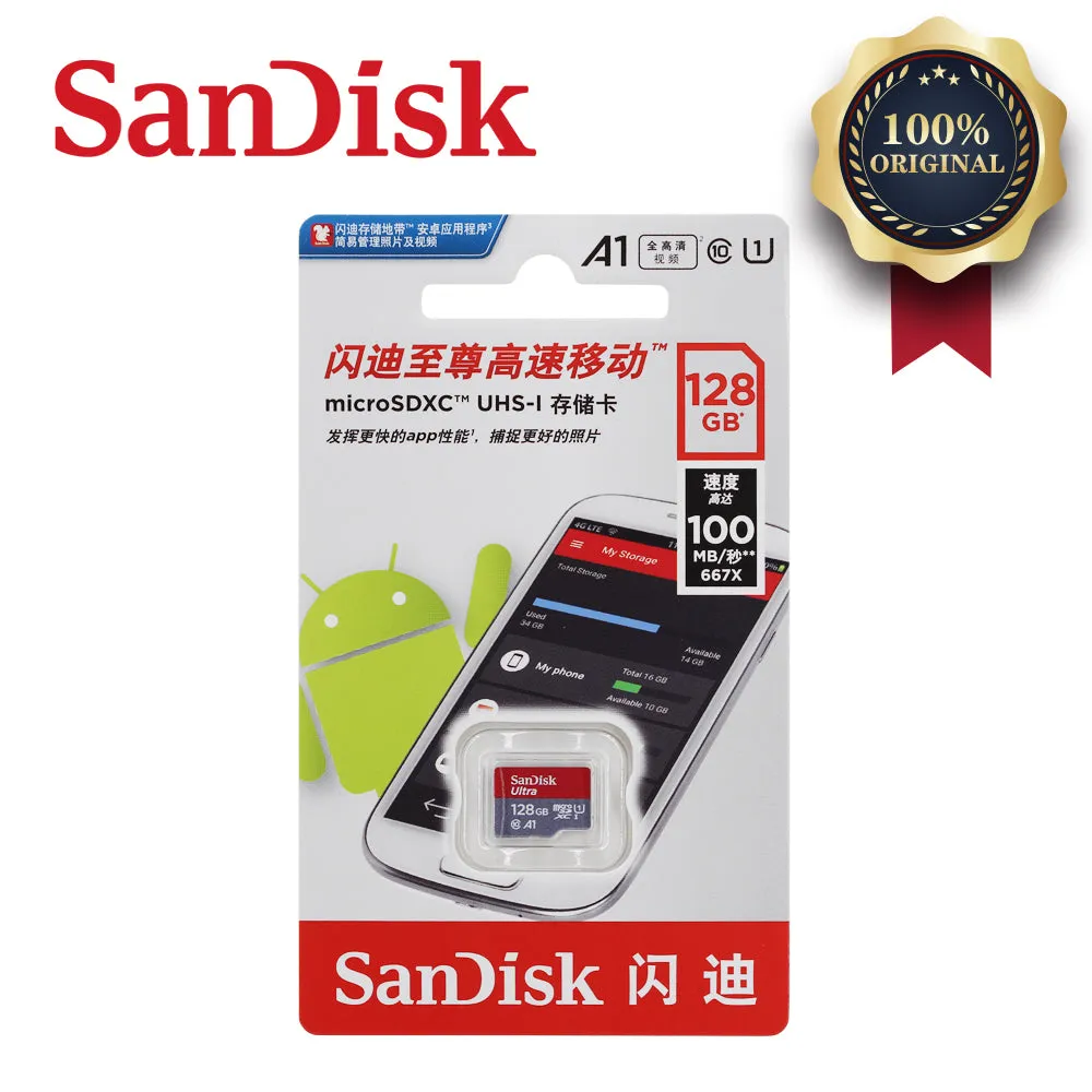 SanDisk A1 Memory Card 400GB 256GB 200GB 128GB 64GB 98MB/S 32GB Micro sd card Class10 UHS-1 flash card Memory Microsd TF/SD Card