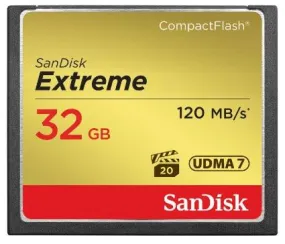SanDisk Extreme 32GB CF Memory Card 120MB/s