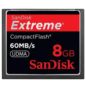 SanDisk Extreme 8gb Compact Flash Memory Card - 60mb/s (400x)