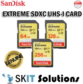 SanDisk Extreme SDXC UHS-I SD Card Memory Storage Class 10 90MB/S 150MB/S★ 32GB 64GB 128GB 256GB