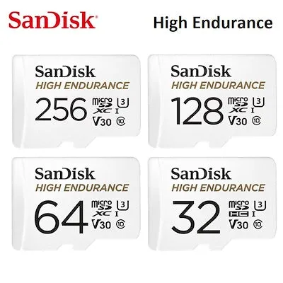 SanDisk High Endurance Memory Card 32GB 64GB 128GB 256GB Dash Cam Car Camera CCTV Video MicroSD 4K
