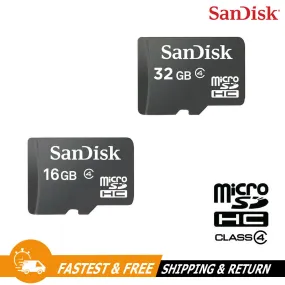 SanDisk Micro SD Card 16GB 32GB Memory Class 4 for Tablets Drones Wholesale lot