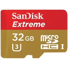 SANDISK SDSQXVF-032G-AN6MA Extreme(R) microSD(TM) UHS-I Card with Adapter (32GB)