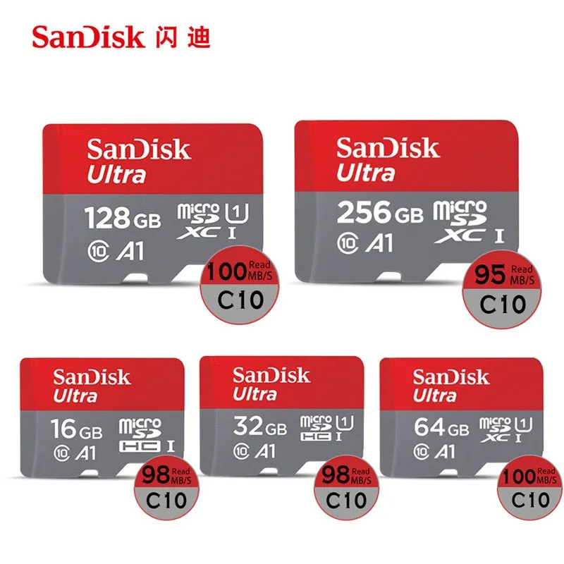 Sandisk Ultra Micro SD 128GB 32GB 64GB 256GB 16G 400GB SD/TF Flash Card Memory Card