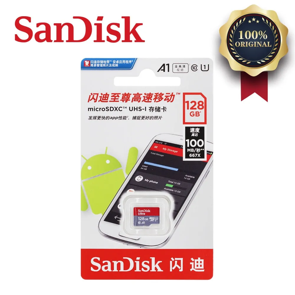 Sandisk Ultra Micro SD 128GB 32GB 64GB 256GB 16G 400GB SD/TF Flash Card Memory Card
