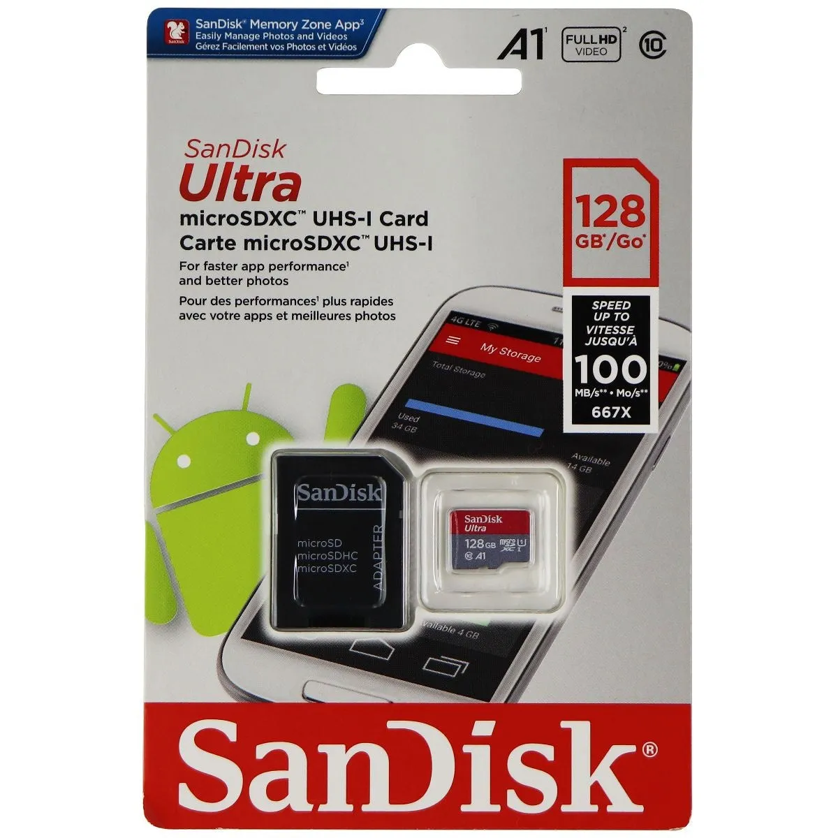 SanDisk Ultra microSDXC UHS-1 Card 128GB / 100MB/s