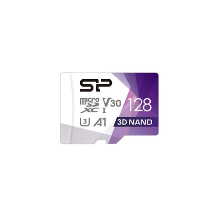 SILICON POWER Micro SDXC 128GB UHS-I U3 V30, atminties kortelė su adapteriu