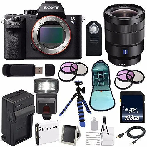 Sony Alpha a7S II a7S Mark II a7SII ILCE7SM2/B Mirrorless Digital Camera (International Model)   Vario-Tessar T FE 16-35 Lens Supreme Bundle