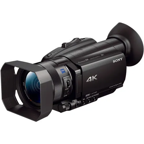 Sony FDR-AX700 4K Video Camera with 2X Battery   AC/DC Charger   128GB SDXC Card   Gadget Bag   Flexible Tripod   More  AX700 Camcorder