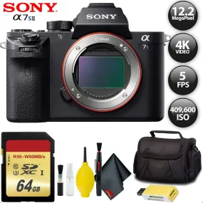 Sony?Alpha a7S II Mirrorless Digital Camera International Model   64GB Memory Card Base Kit with Accessories
