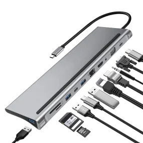 TYPE-C 11-in-1 Multifunctional Docking Station Cross-Border Supply Type C to HDMI HD Hub