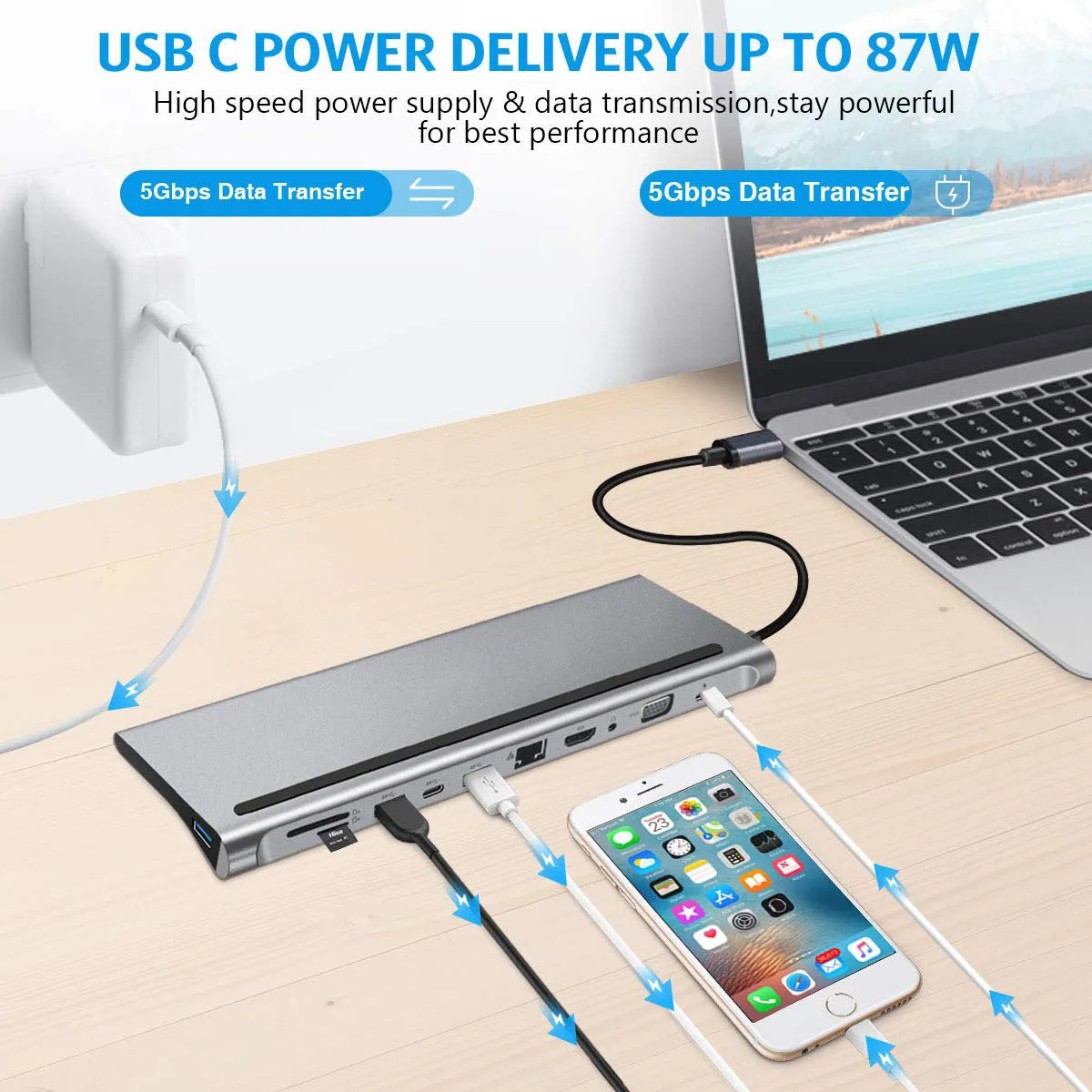 TYPE-C 11-in-1 Multifunctional Docking Station Cross-Border Supply Type C to HDMI HD Hub
