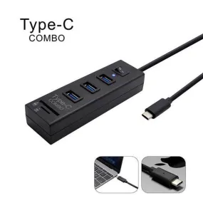 Type C  USB3.1 HUB for Apple PC 3 Port with switch   Card Reader Combo