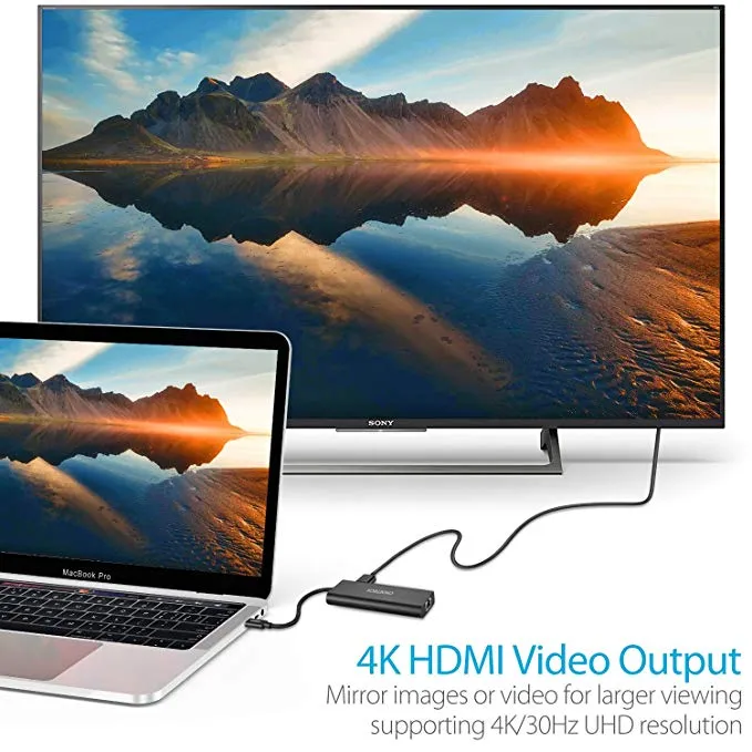 USB C Hub, 6-in-1 USB C Adapter