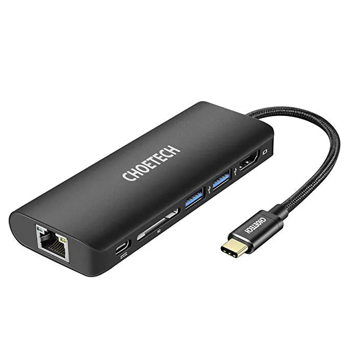 USB C Hub, 6-in-1 USB C Adapter