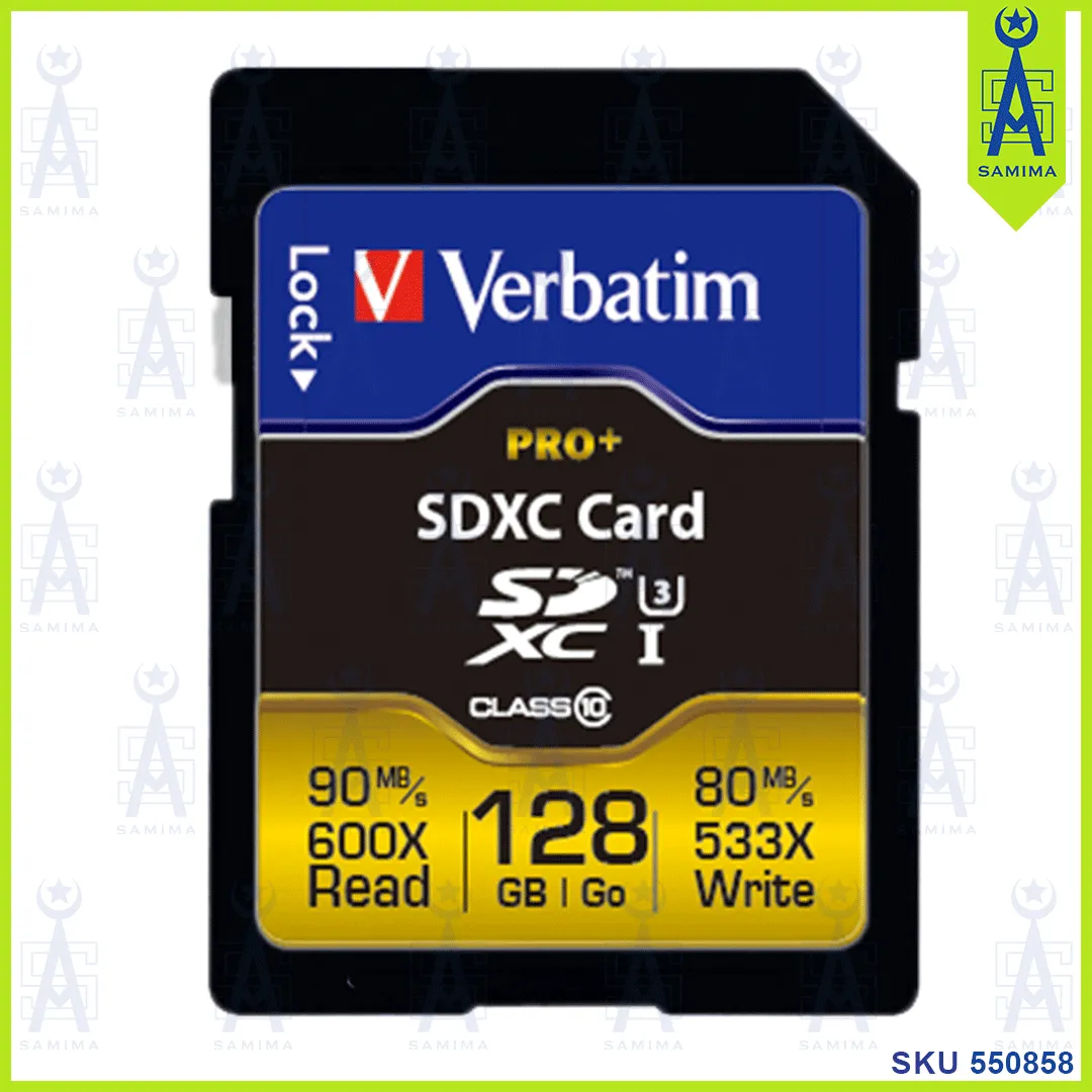 VERBATIM PRO   SDXC UHS-I MEMORY CARD 128GB 49198