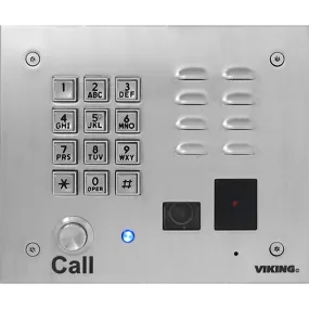 Viking K-1775-3-EWP Stainless Steel Handsfree Video Entry Phone with Built-In Keypad and Proximity Card Reader