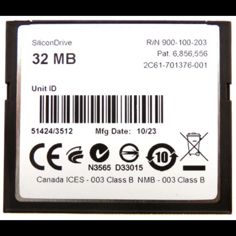 Western Digital SiliconDrive 32 MB Commercial Compact Flash Card SSD-C32M-3512