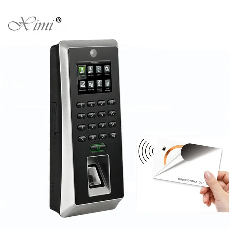 ZK Software Fingerprint Access Control System With 125khz RFID Card Reader SilkID Sensor To Prevent False Fingerprints F21